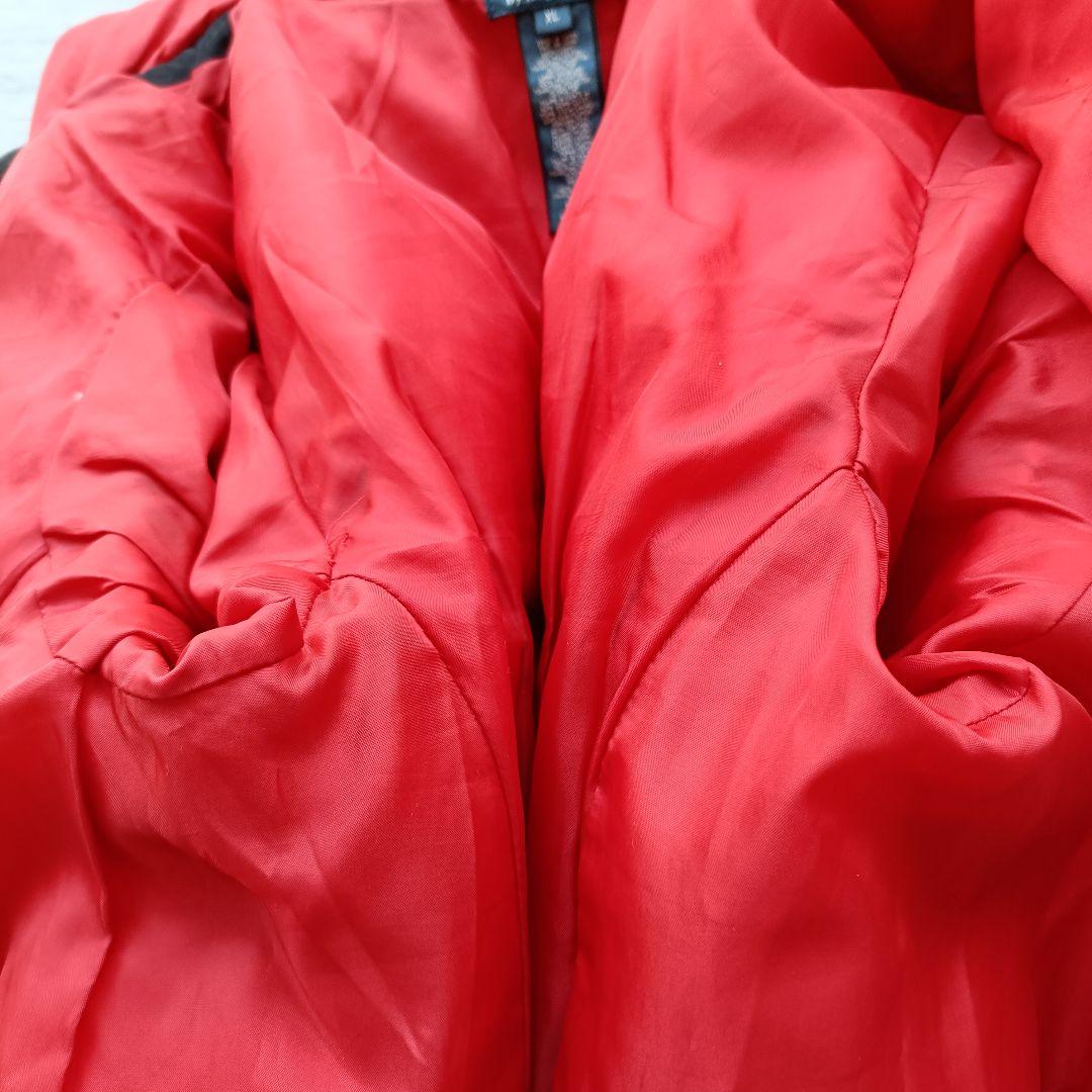 人気モデル XL ビッグポニー刺繍 ラルフローレン ダウンジャケット 黒x赤