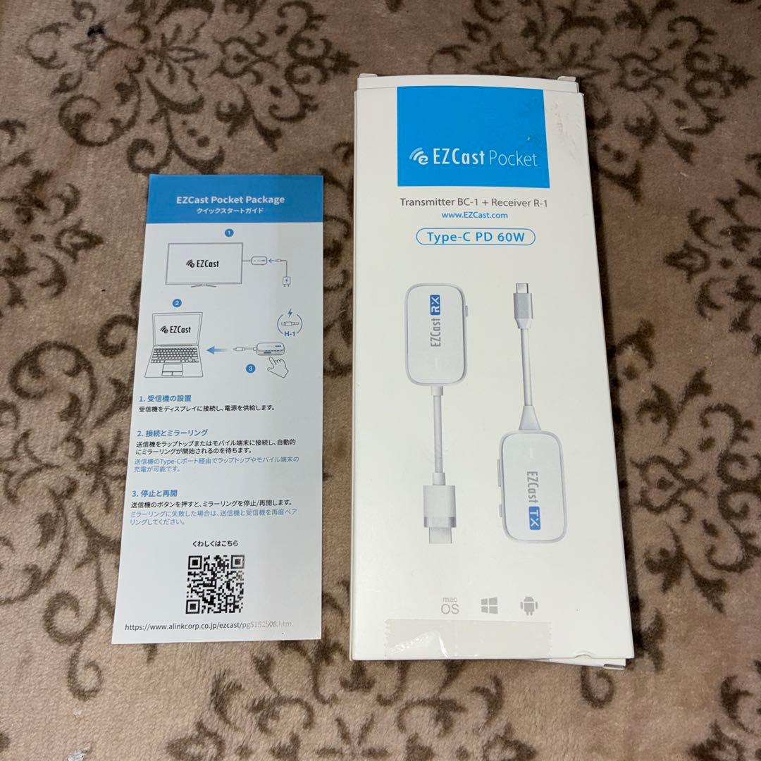 EZCast Pocket ワイヤレス USB type-C to HDMI