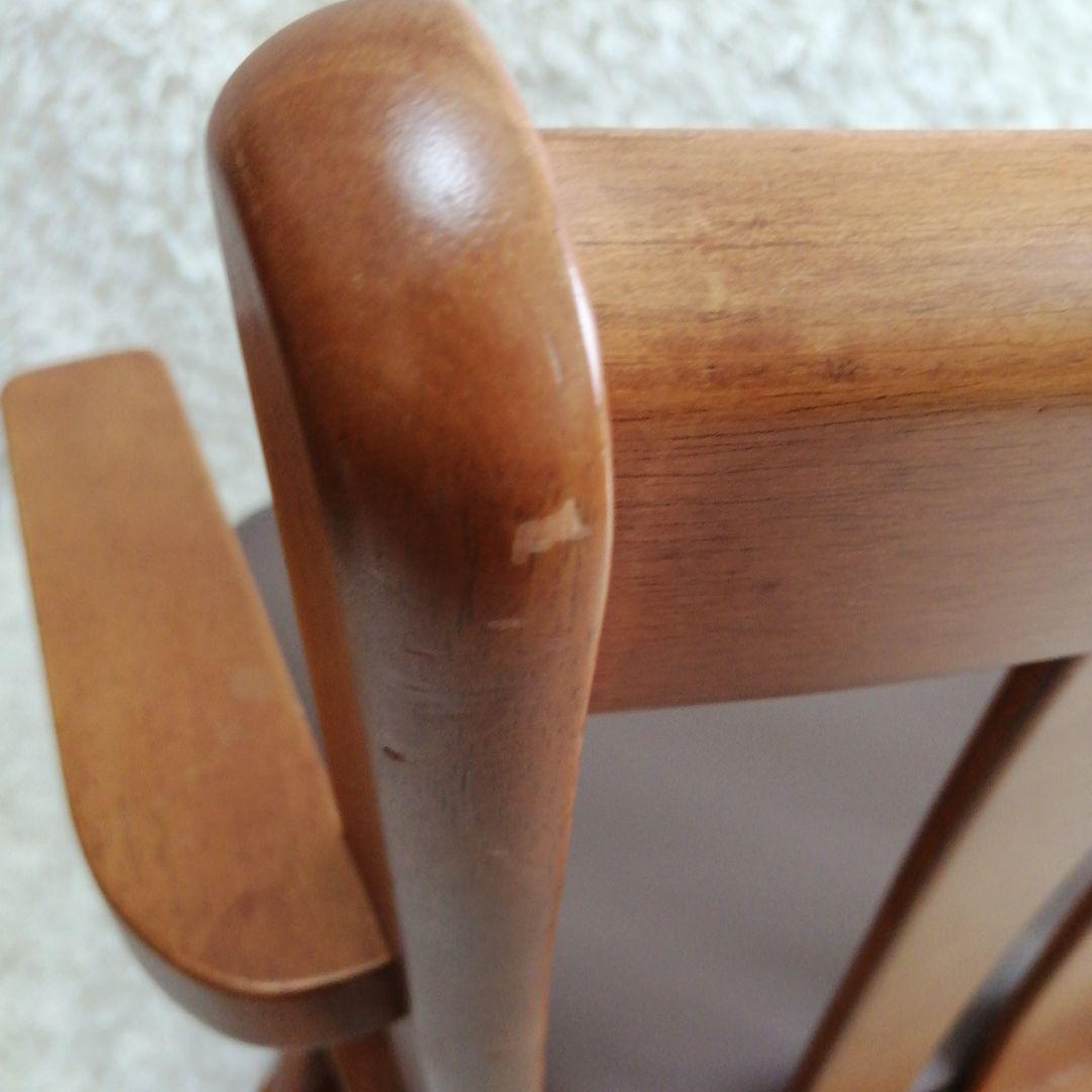 天然木アーム付き回転チェア