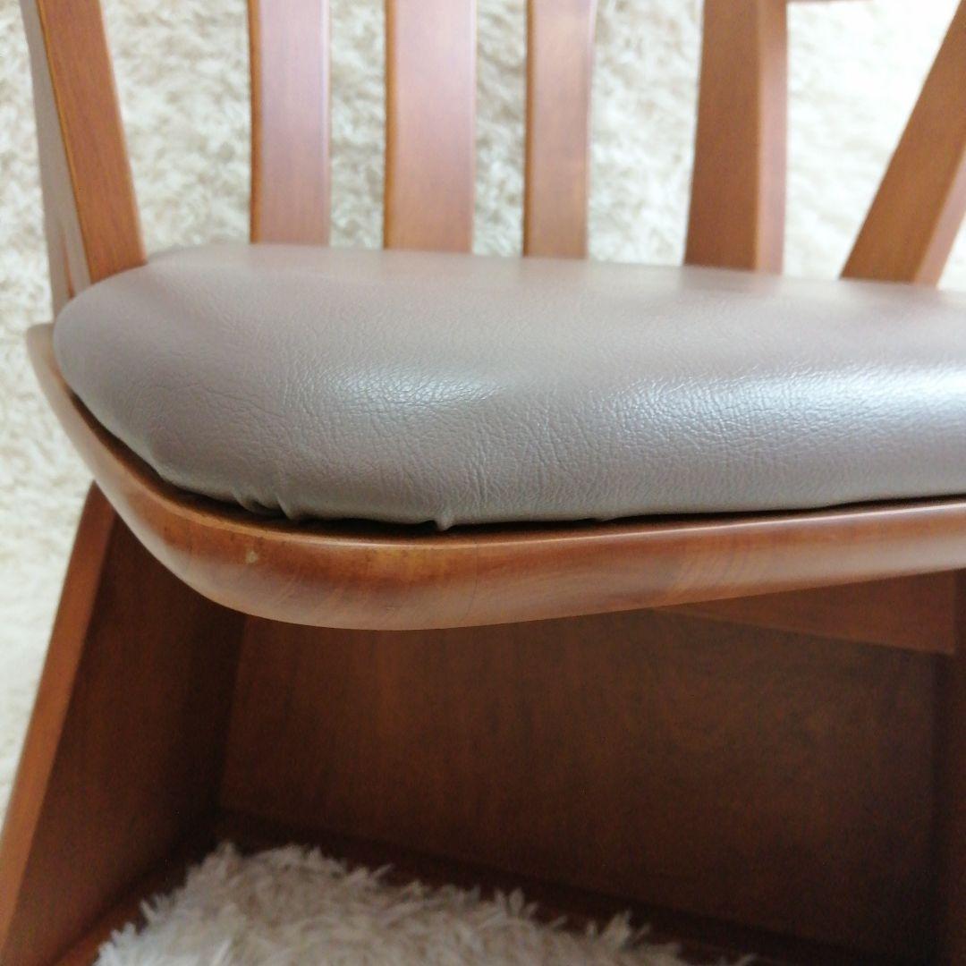 天然木アーム付き回転チェア