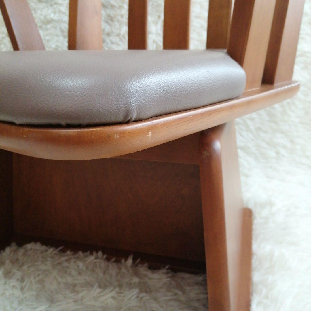 天然木アーム付き回転チェア