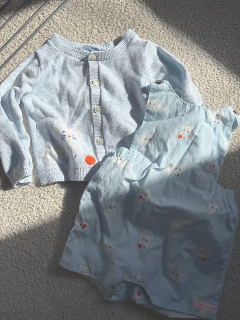 Jacadi 猫柄セットアップ