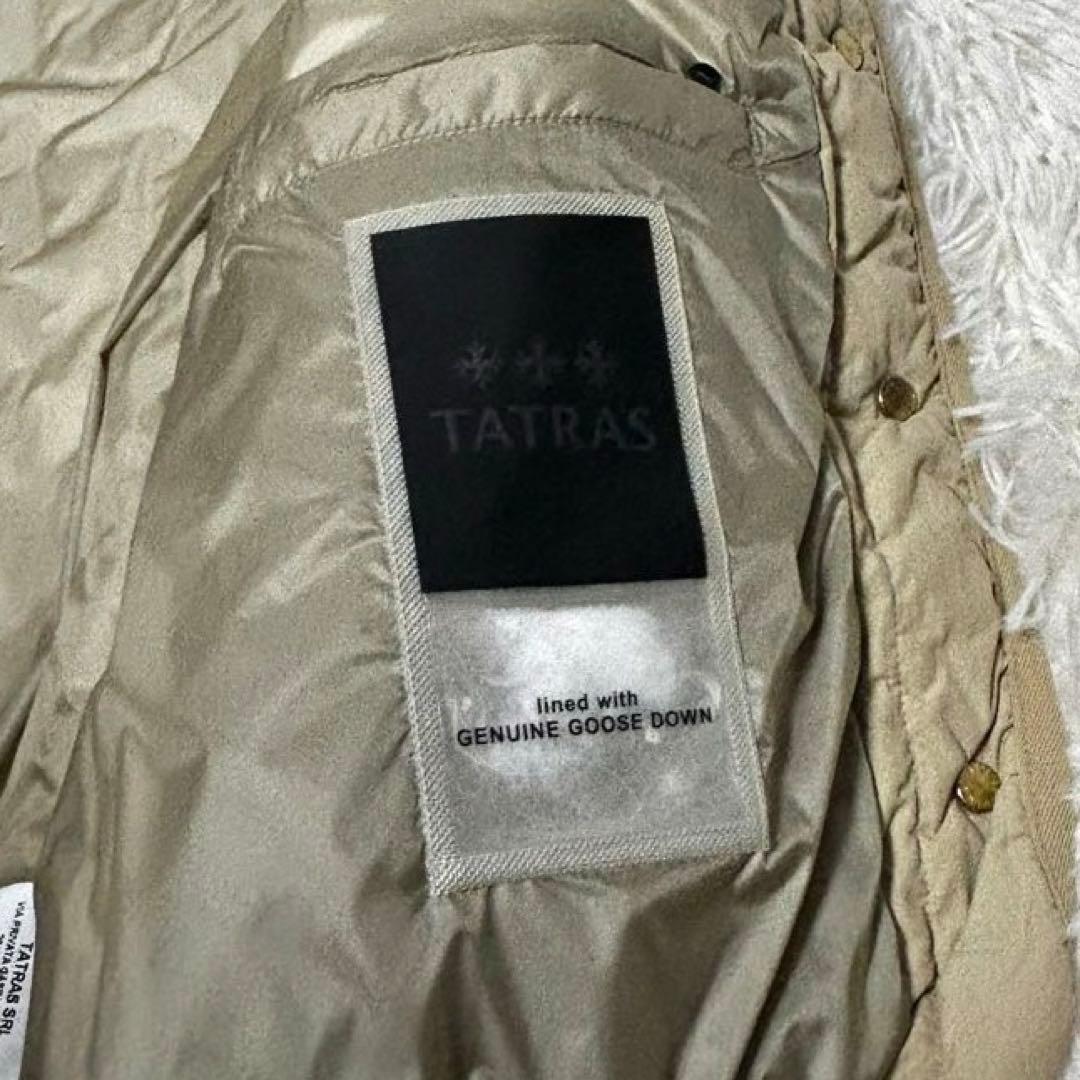 未使用タグ付き　TATRAS ノーカラーキルティング　ダウンジャケット　ベージュ