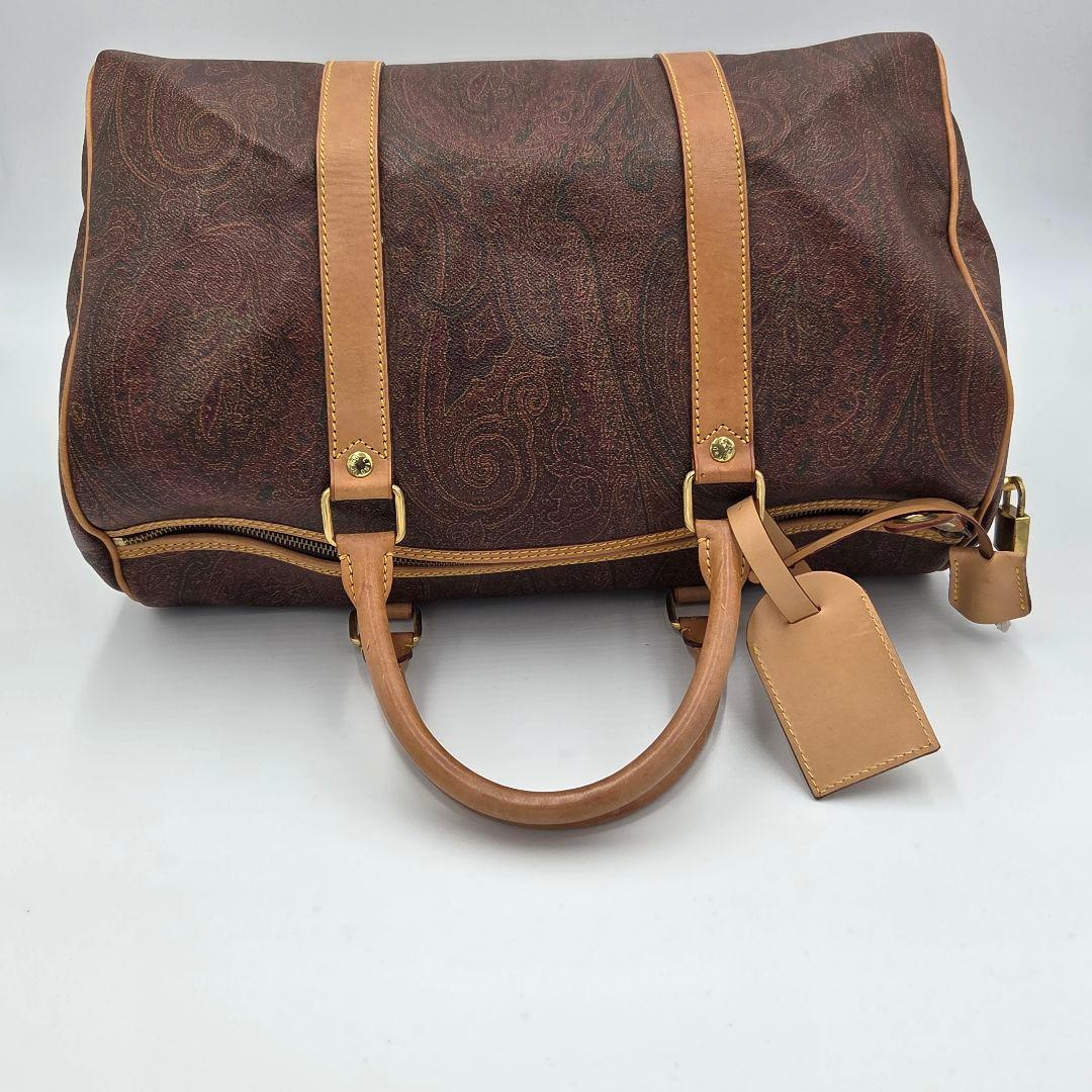 【超美品】ETRO ペイズリー柄 レザーボストンバッグ　希少