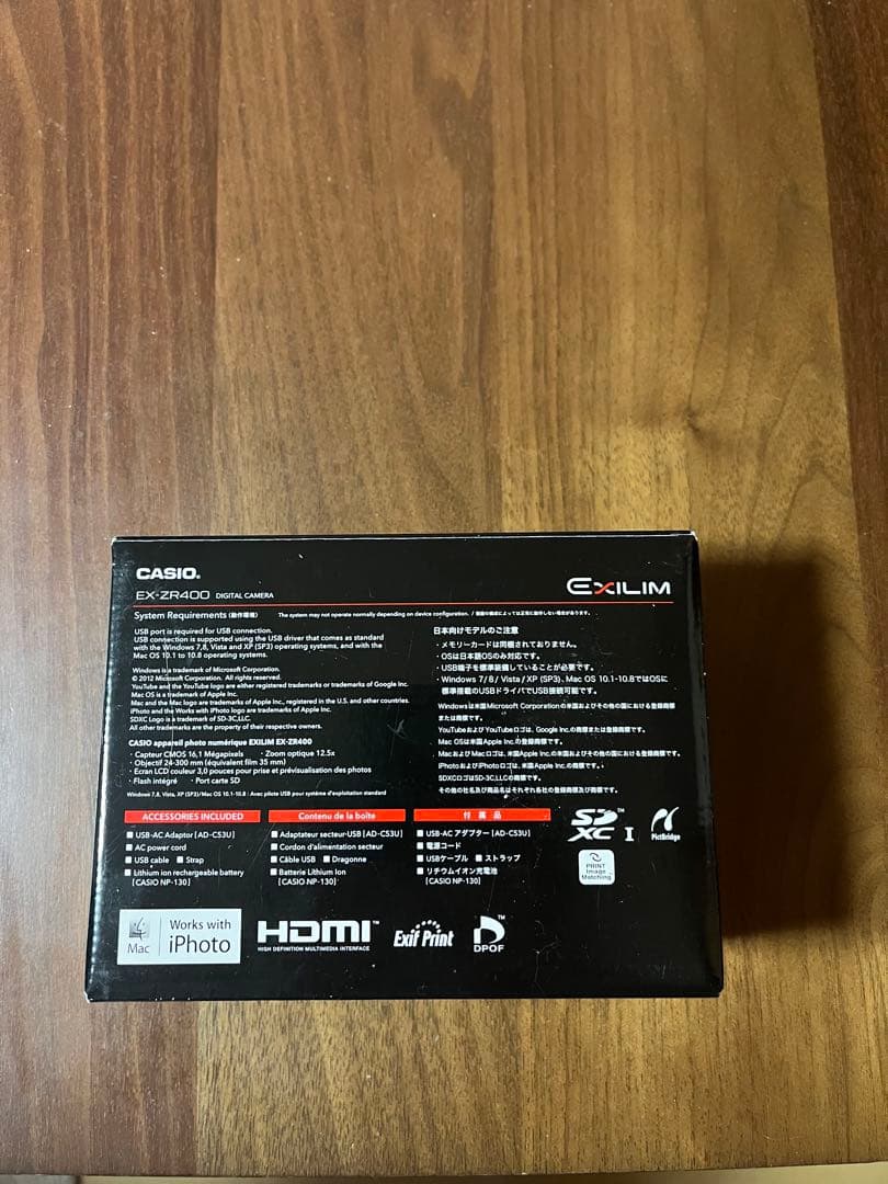 CASIO EXILIM EX-ZR400 〈動作確認済み〉