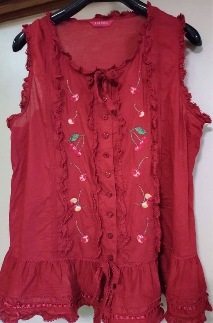 ピンクハウス　キャミソール　赤