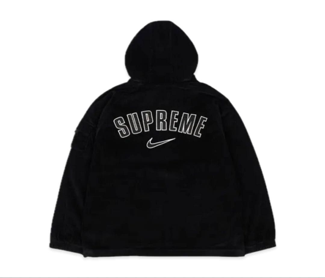 Supreme/Nike ブラックフードジャケット（サイズL）