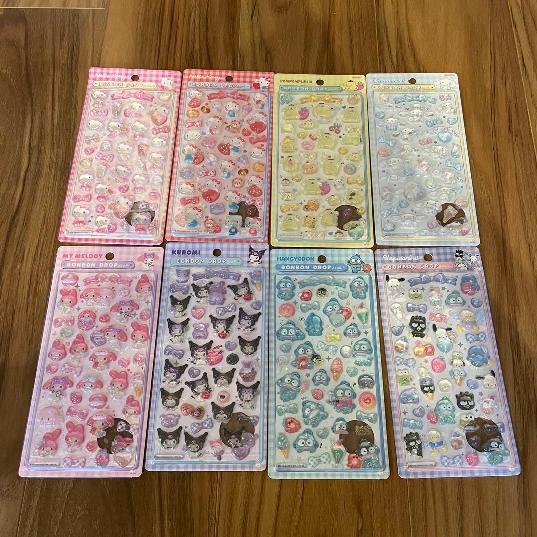 ボンボンドロップシール　正規品　サンリオ第二弾　８枚　コンプリートセット[値下げ