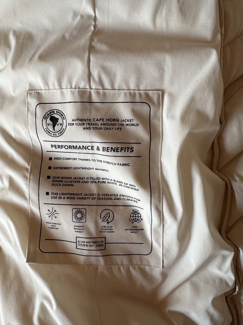 美品☆ケープホーン CAPE HORN キルティングダウンコート