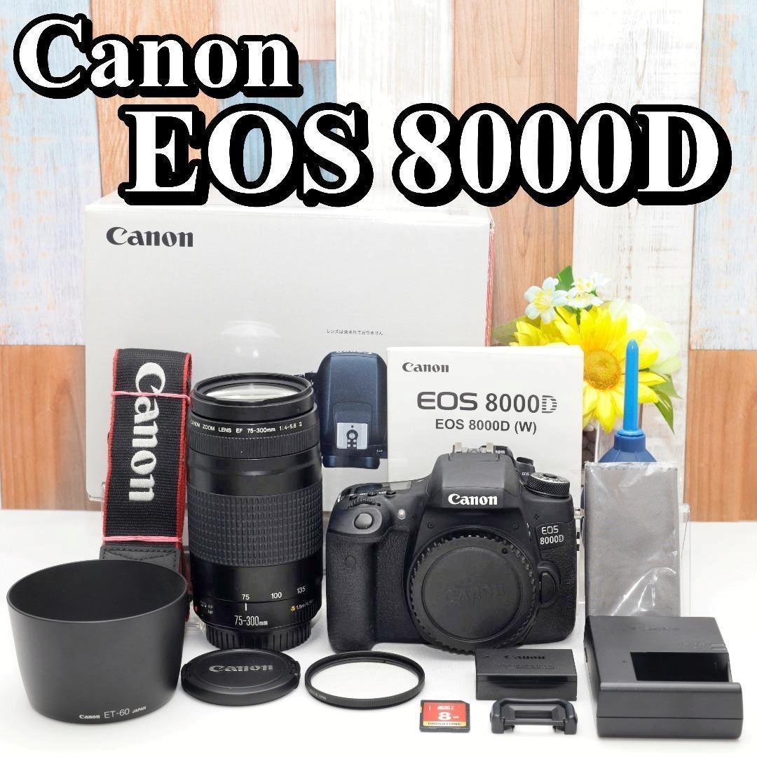 Wi-Fi搭載＆画面反転✨Canon EOS 8000D✨超望遠レンズ✨元箱付き