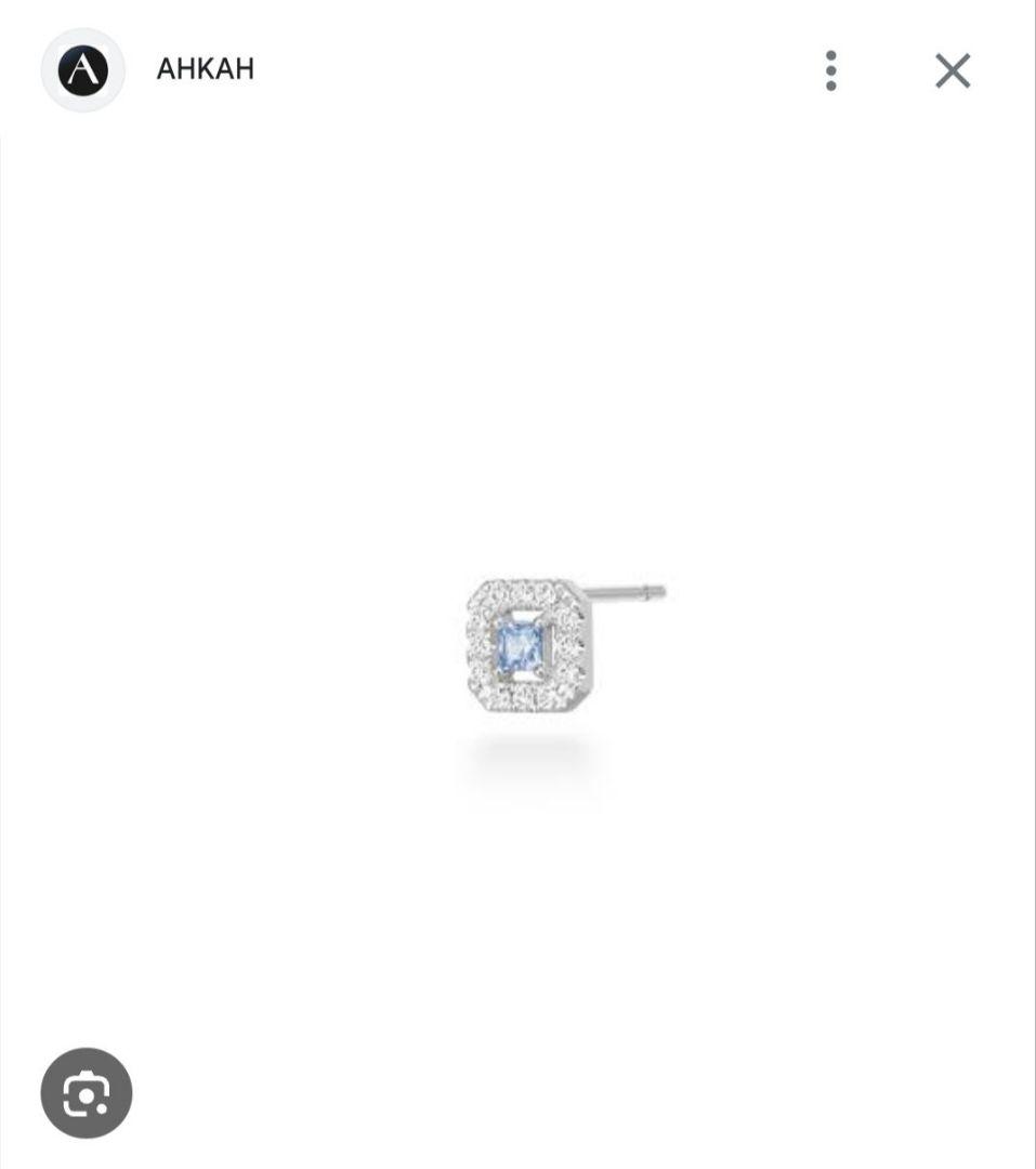 美品　AHKAH ティナコフレ　ブルーサファイアスタッドピアス