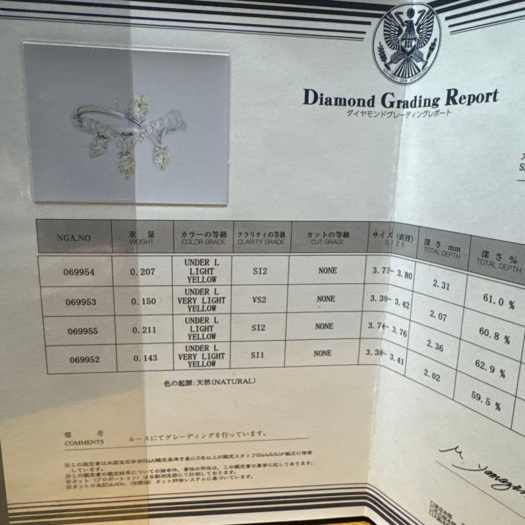 k*a様 プラチナダイヤリング　 百貨店展示会商品　豪華オパールネックレス付き