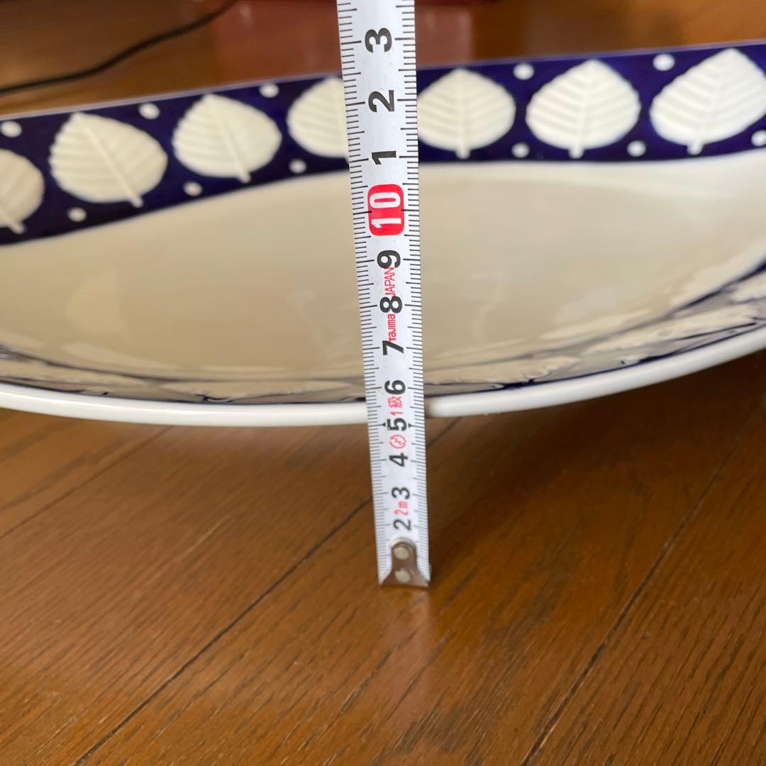 サルガデロス　オーバルプラター リーフ柄　大皿47センチ