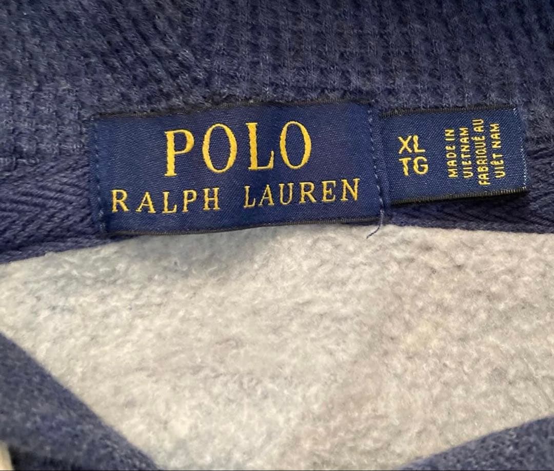 『POLO Ralph Lauren 』ジップパーカー ネイビー×赤ワンポイント