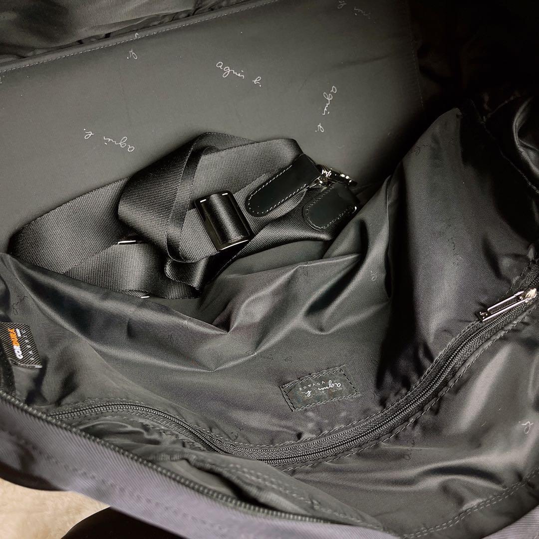 未使用級☆agnes b.アニエスベー大容量 2wayトートバッグ ナイロン 黒