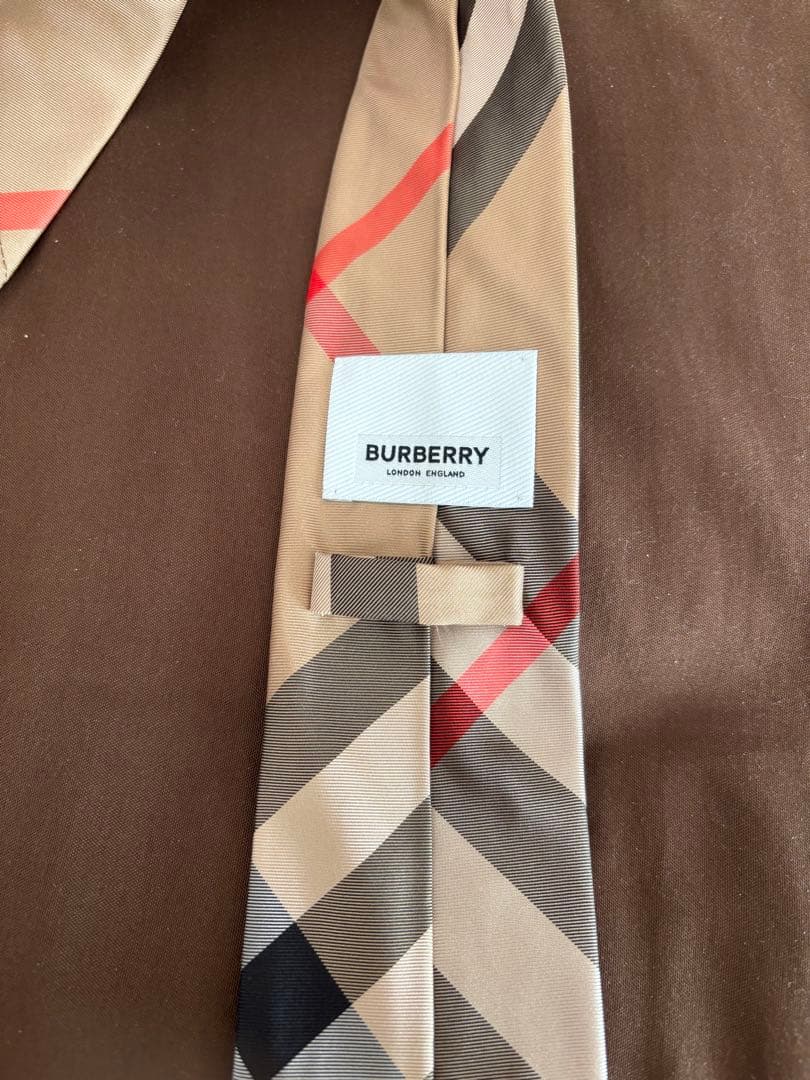 美品☆BURBERRY チェック柄 ネクタイ