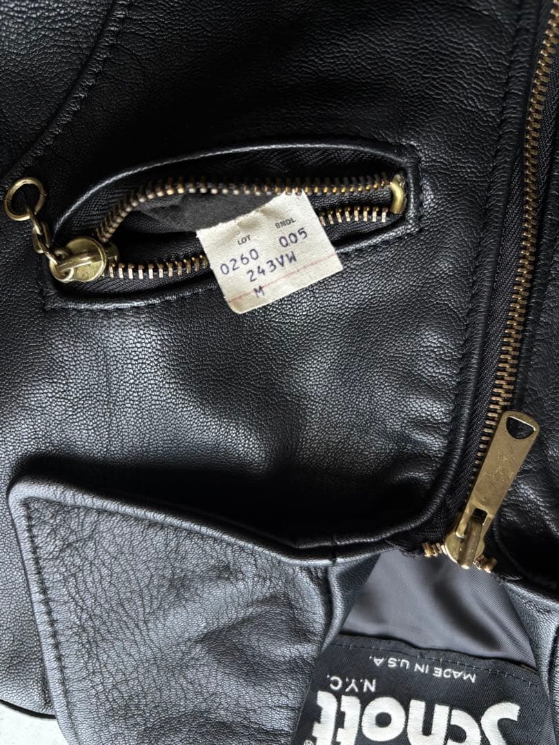 90s USA製　ショットSchott 243VW ライダース シングルベスト