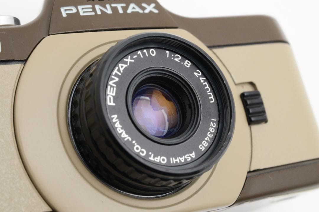 【動作品】レア！PENTAX auto110 マロン/2レンズト 箱フラッシュ付