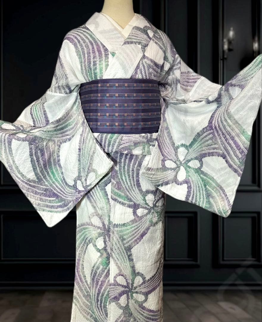 期間限定お値下げ‼️有松鳴海絞り浴衣　新品✨逸品‼️身幅大きい‼️