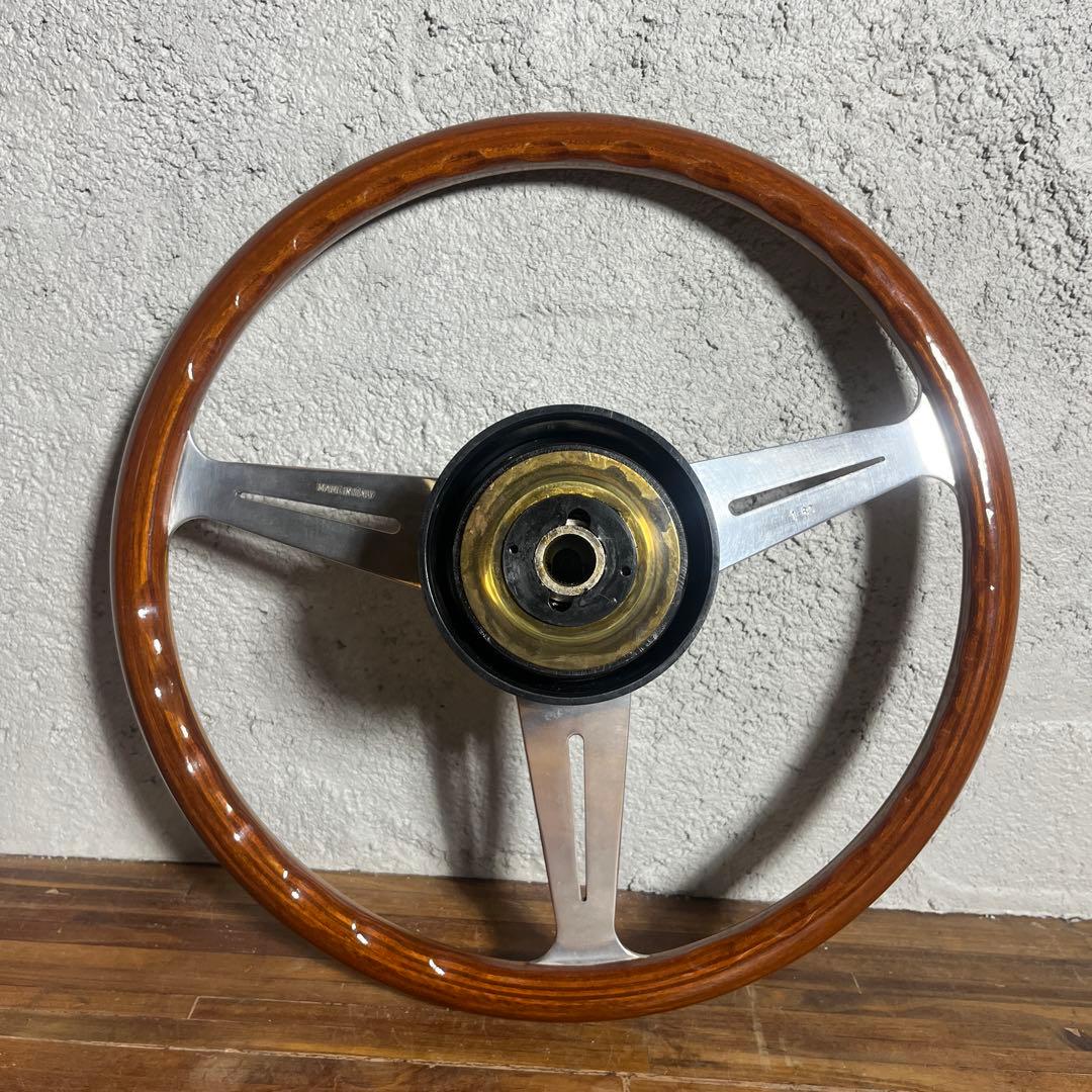 【希少ビンテージ】NARDI ナルディウッドステアリング 36φ ボス付き