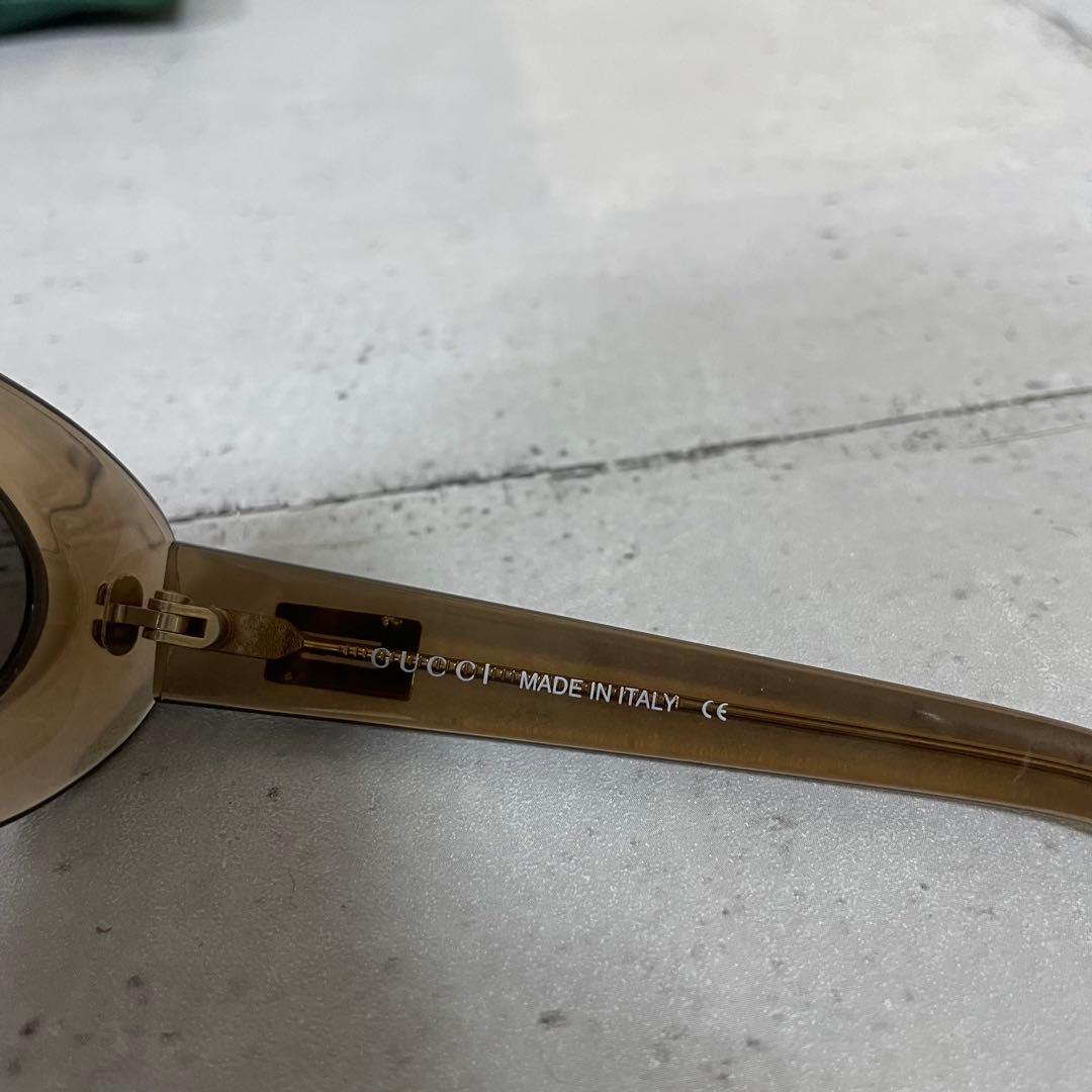 グッチ　Gロゴ　ヴィンテージ　サングラス　オーバル フルリム　クリアブラウン