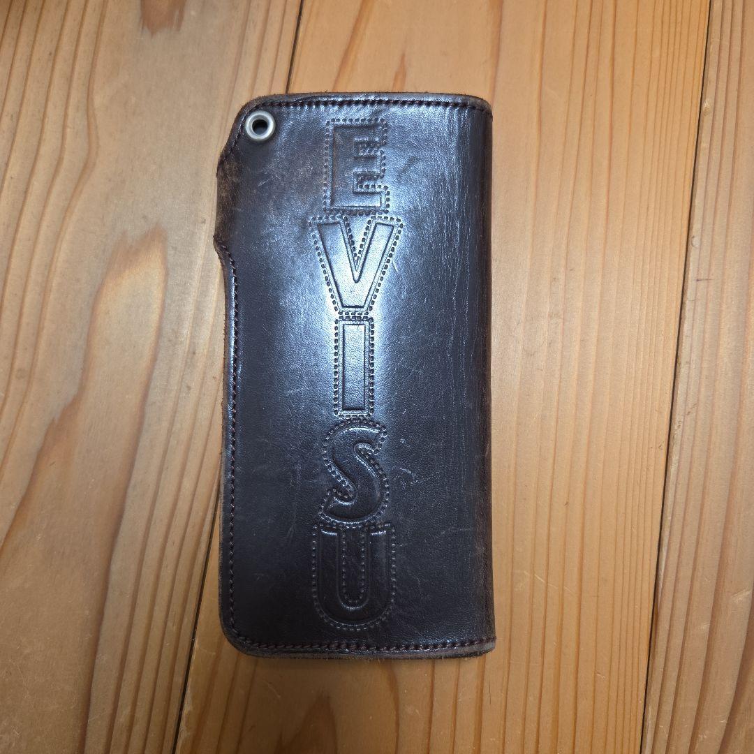 EVISU ブラウンレザー 長財布