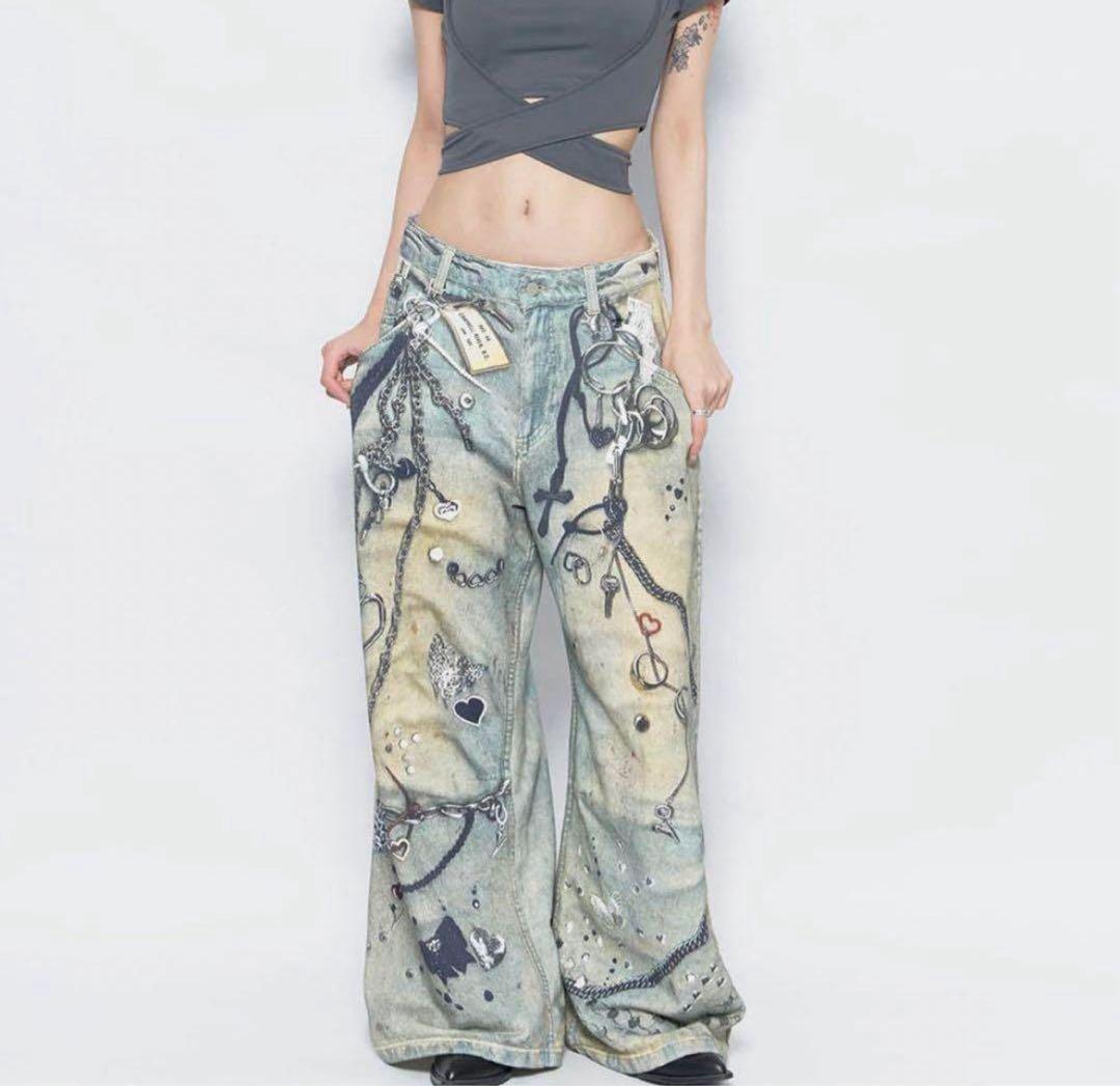 パンツ THEREDTHREAD S print sweat1 toys