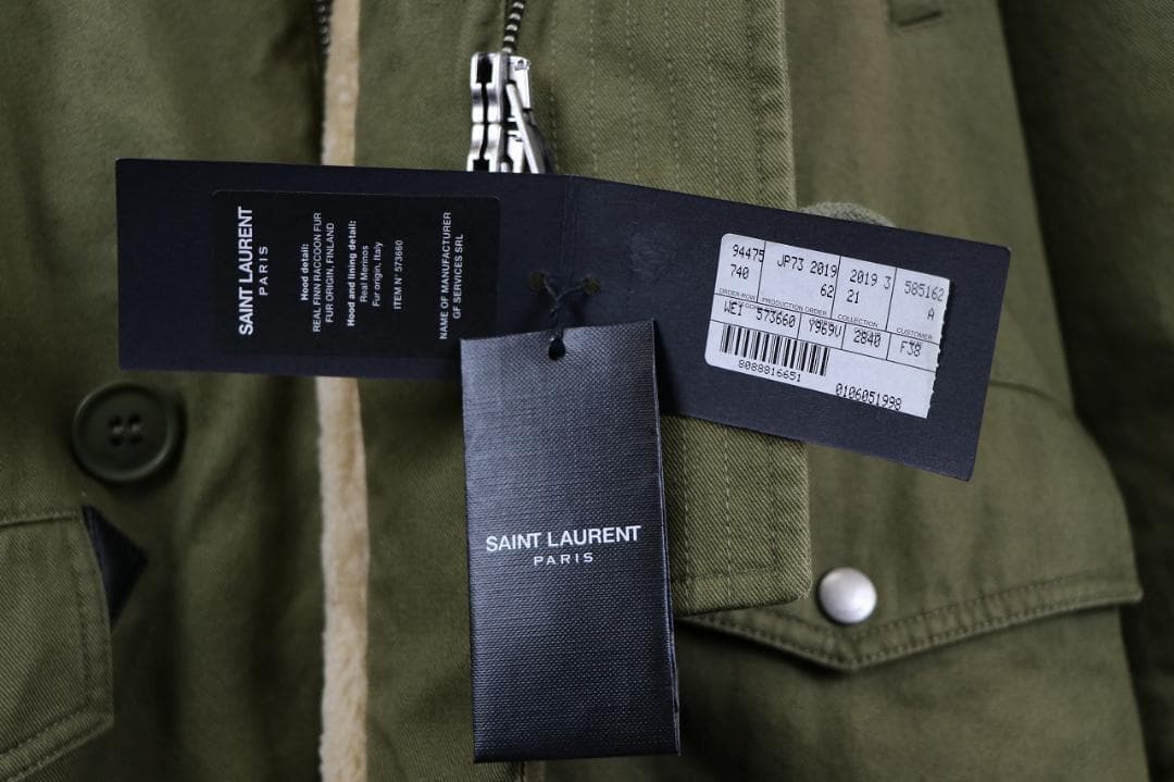 新品未使用 19aw saint laurent parisムートンコートカーキ