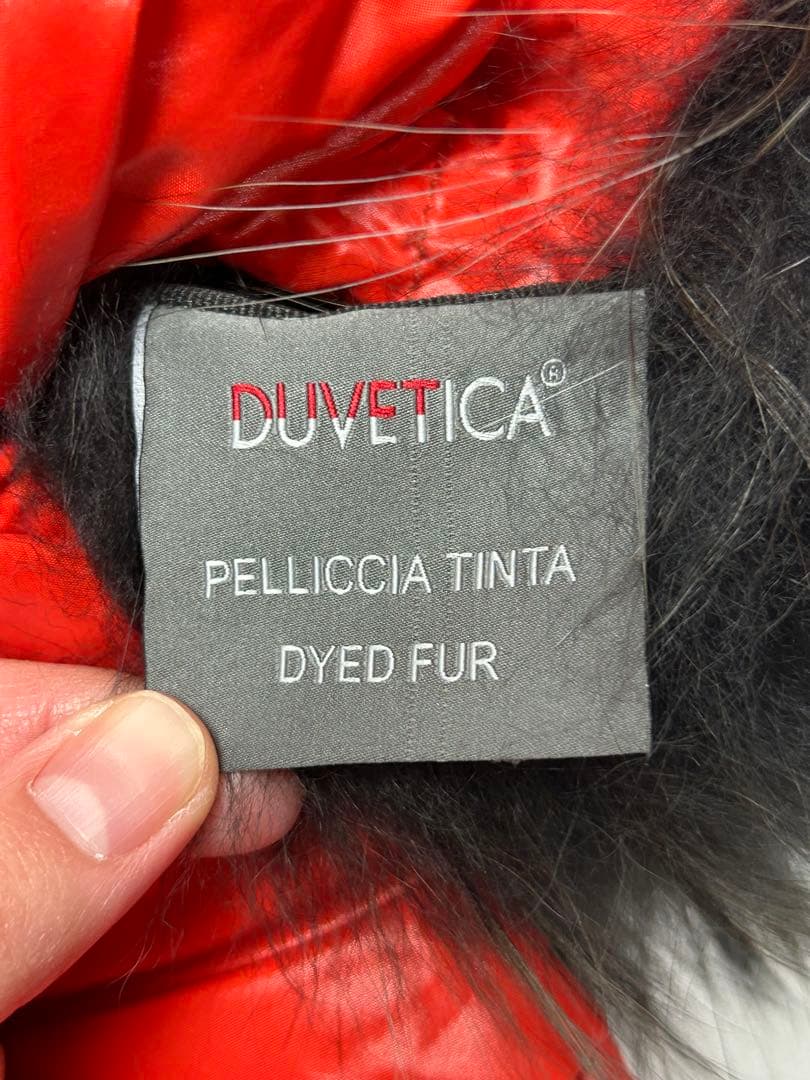 DUVETICA オレンジ　ファー付き　ダウンジャケット　40サイズ