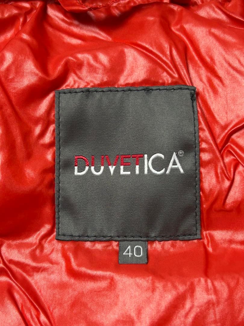 DUVETICA オレンジ　ファー付き　ダウンジャケット　40サイズ