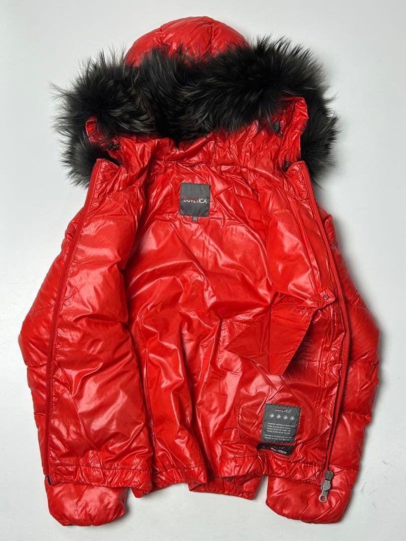 DUVETICA オレンジ　ファー付き　ダウンジャケット　40サイズ