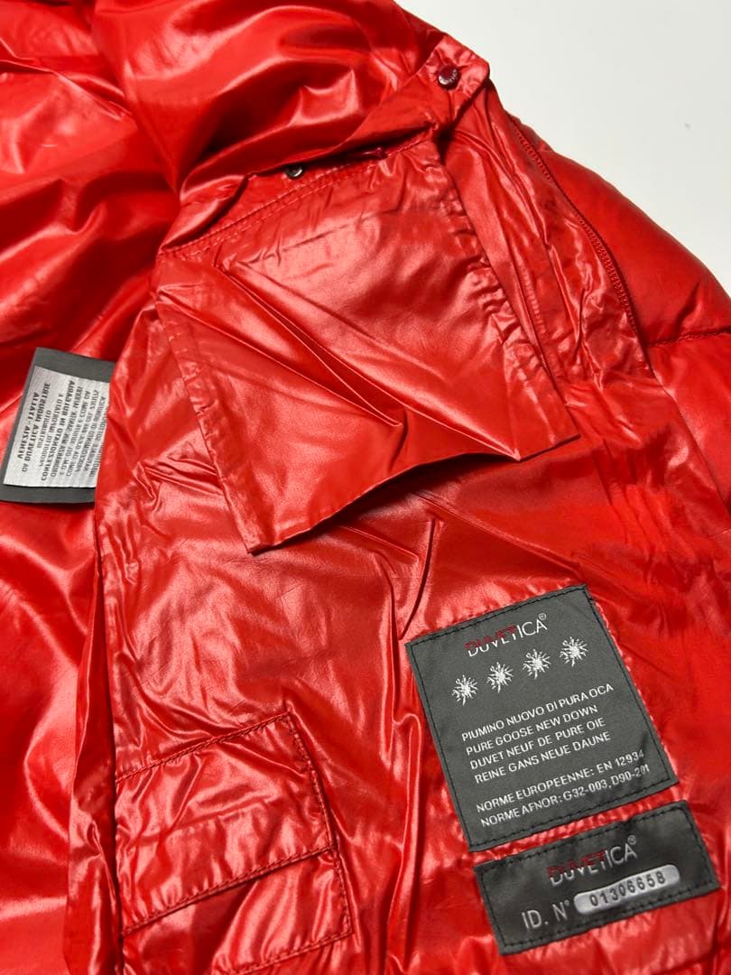 DUVETICA オレンジ　ファー付き　ダウンジャケット　40サイズ