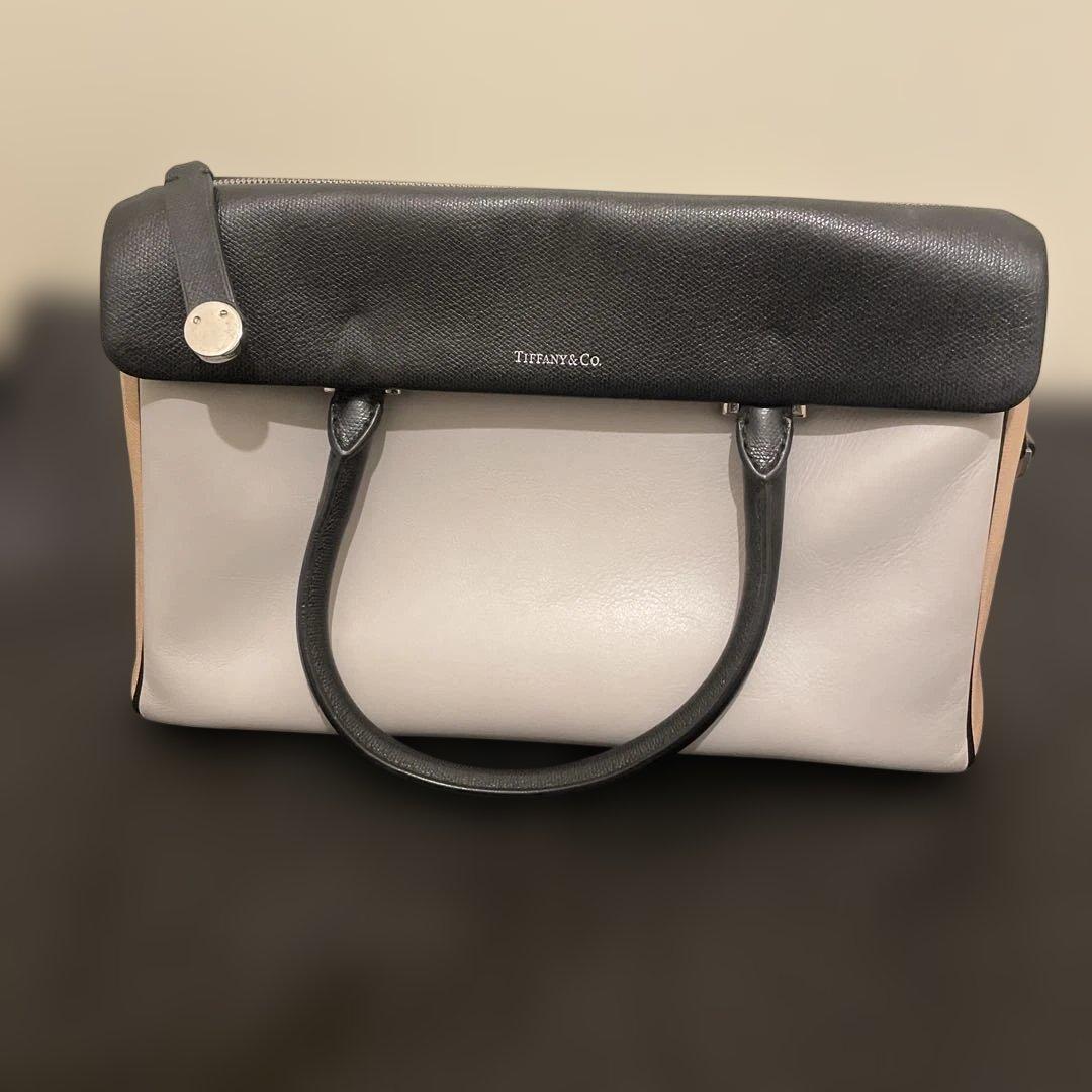 Tiffany & Co. ハンドバッグ グレー ベージュ
