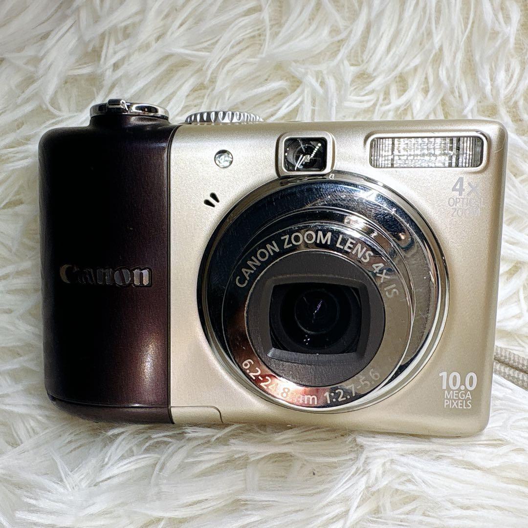 動作品 Canon PowerShot A1000IS デジカメ 乾電池 レトロ