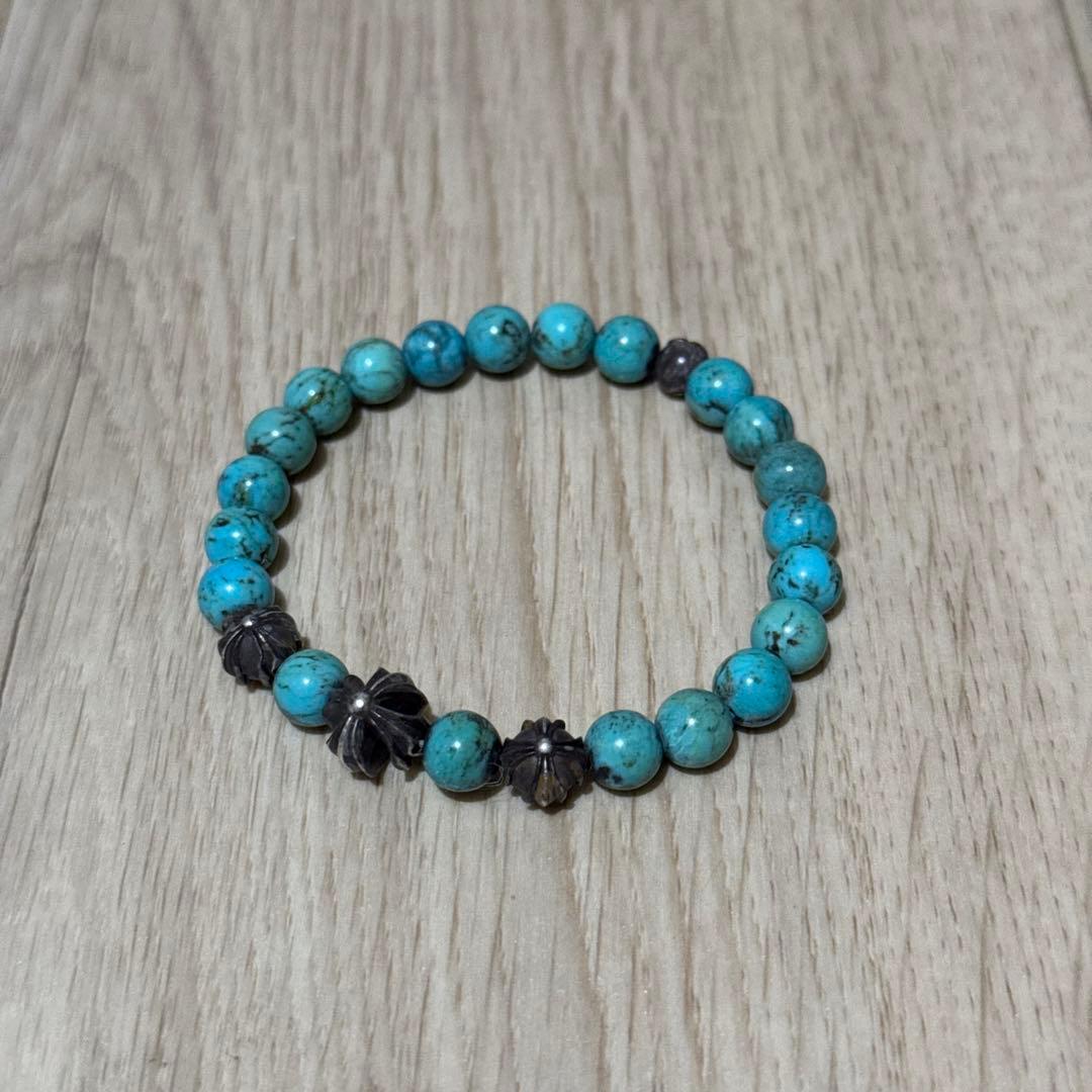 CHROME HEARTS クロムハーツ8mm ターコイズ ビーズ ブレスレット
