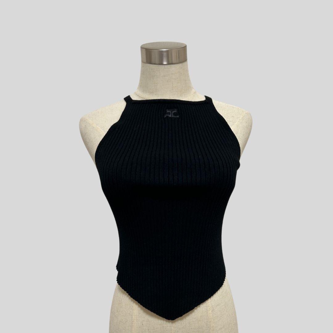 新品Mサイズ【クレージュ】Courregesロゴタンクトップ