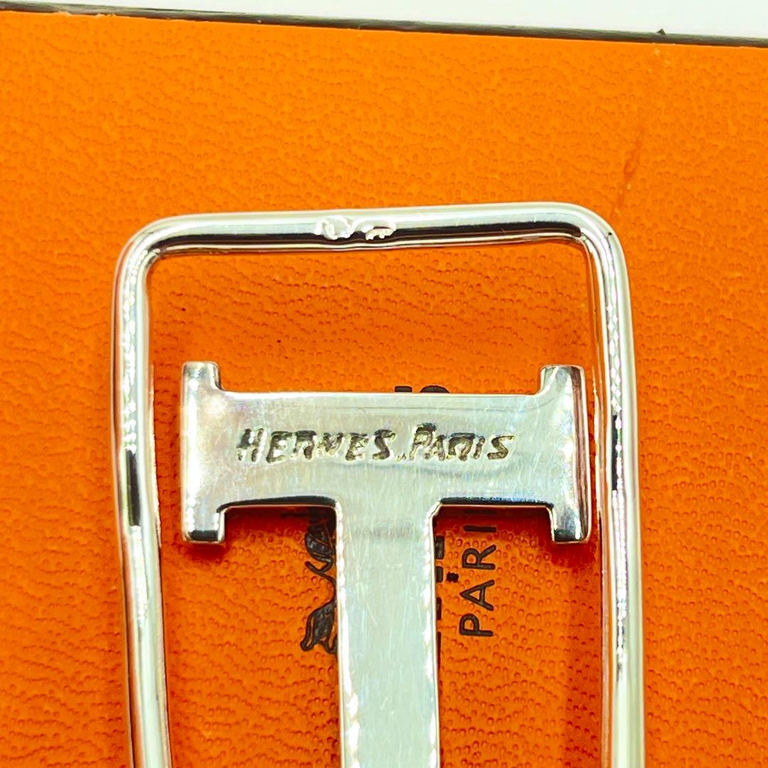 【極美品】エルメス マネークリップ コンスタンス Hロゴ シルバー 925