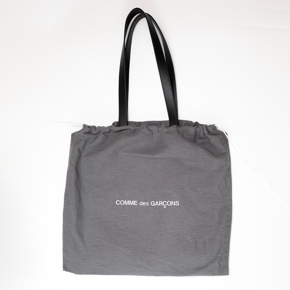 COMME des GARÇONS ブラック レザー トートバッグ