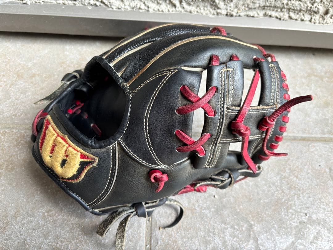ウィルソントレーニンググラブ　野球硬式　革紐カスタム品