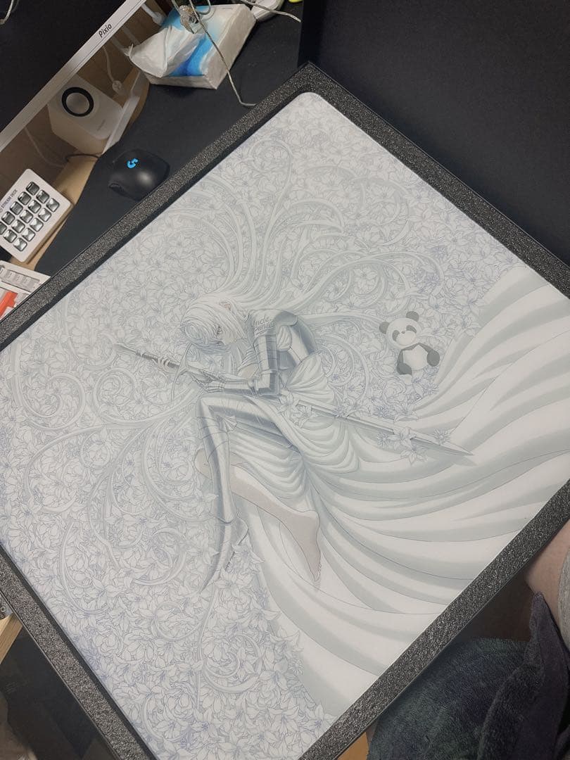 Uncle Panda ガラスマウスパッド　P-LUCK