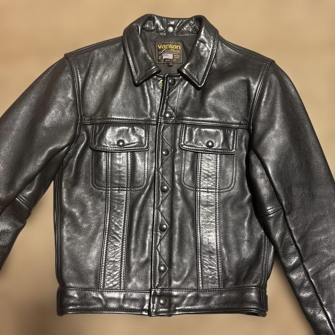 38inch VANSON バンソン DJLE ライダースジャケット　アメリカ製