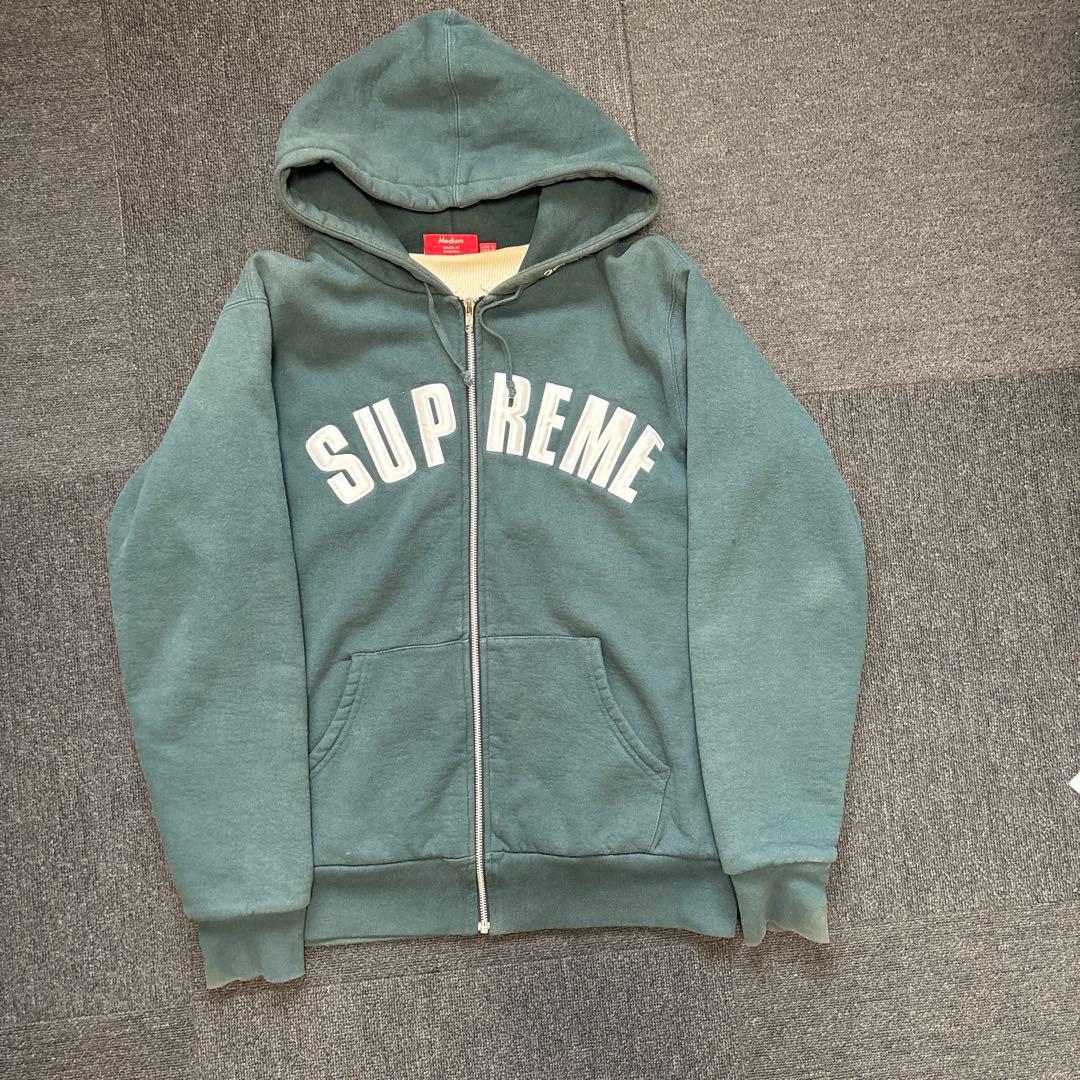 SUPREME フード付きジップアップパーカー Mサイズ