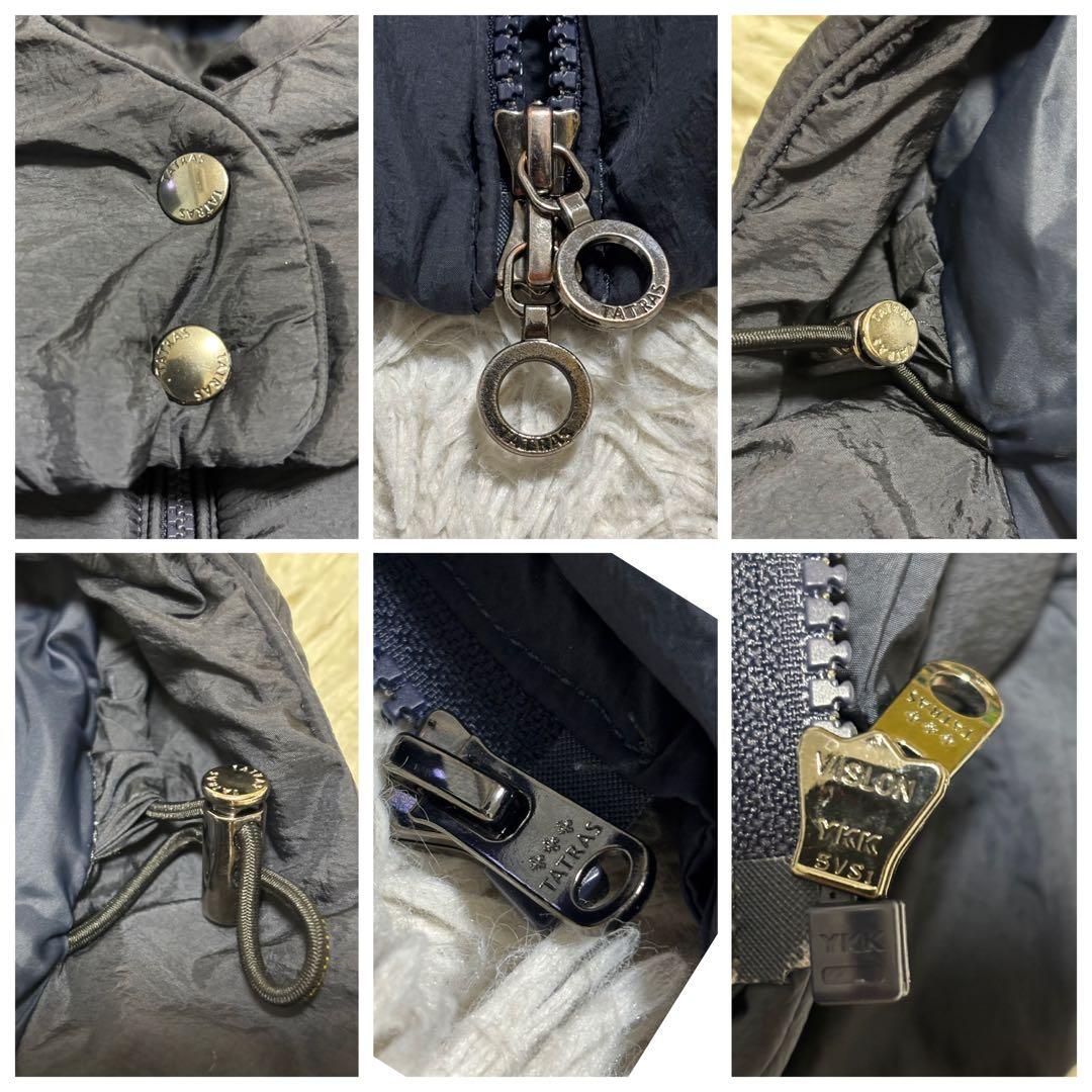 TATRAS ポリテアマ ダウンコート フード取り外し可 ネイビー 02