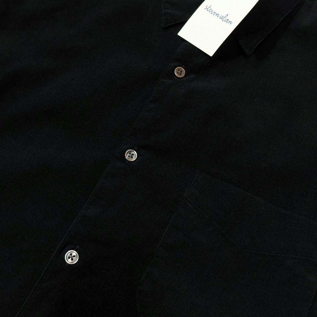 未使用タグ付き★スティーブンアラン　コーデュロイシャツ　ブラック　S