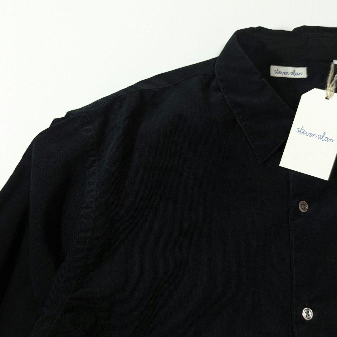 未使用タグ付き★スティーブンアラン　コーデュロイシャツ　ブラック　S