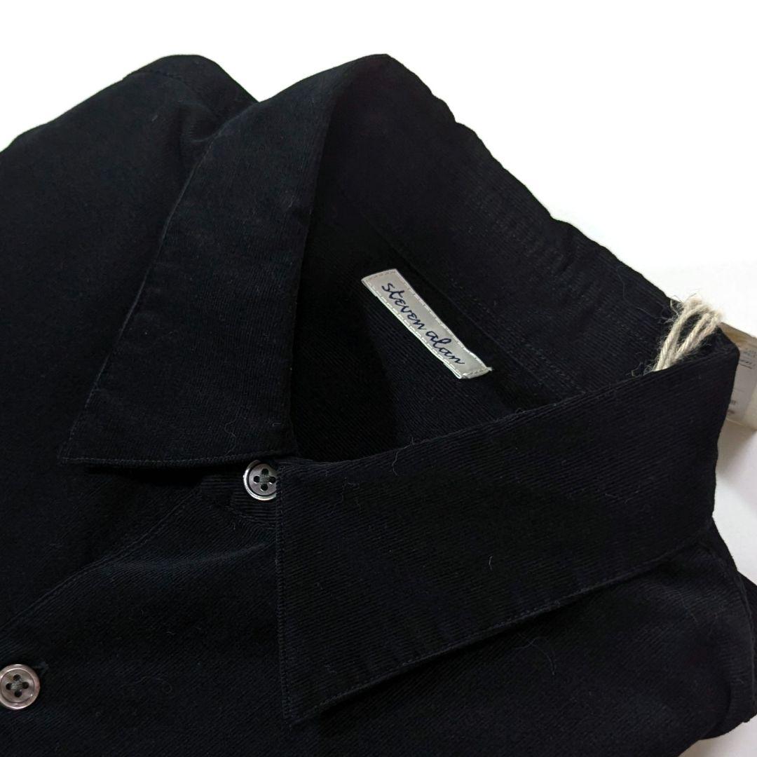 未使用タグ付き★スティーブンアラン　コーデュロイシャツ　ブラック　S
