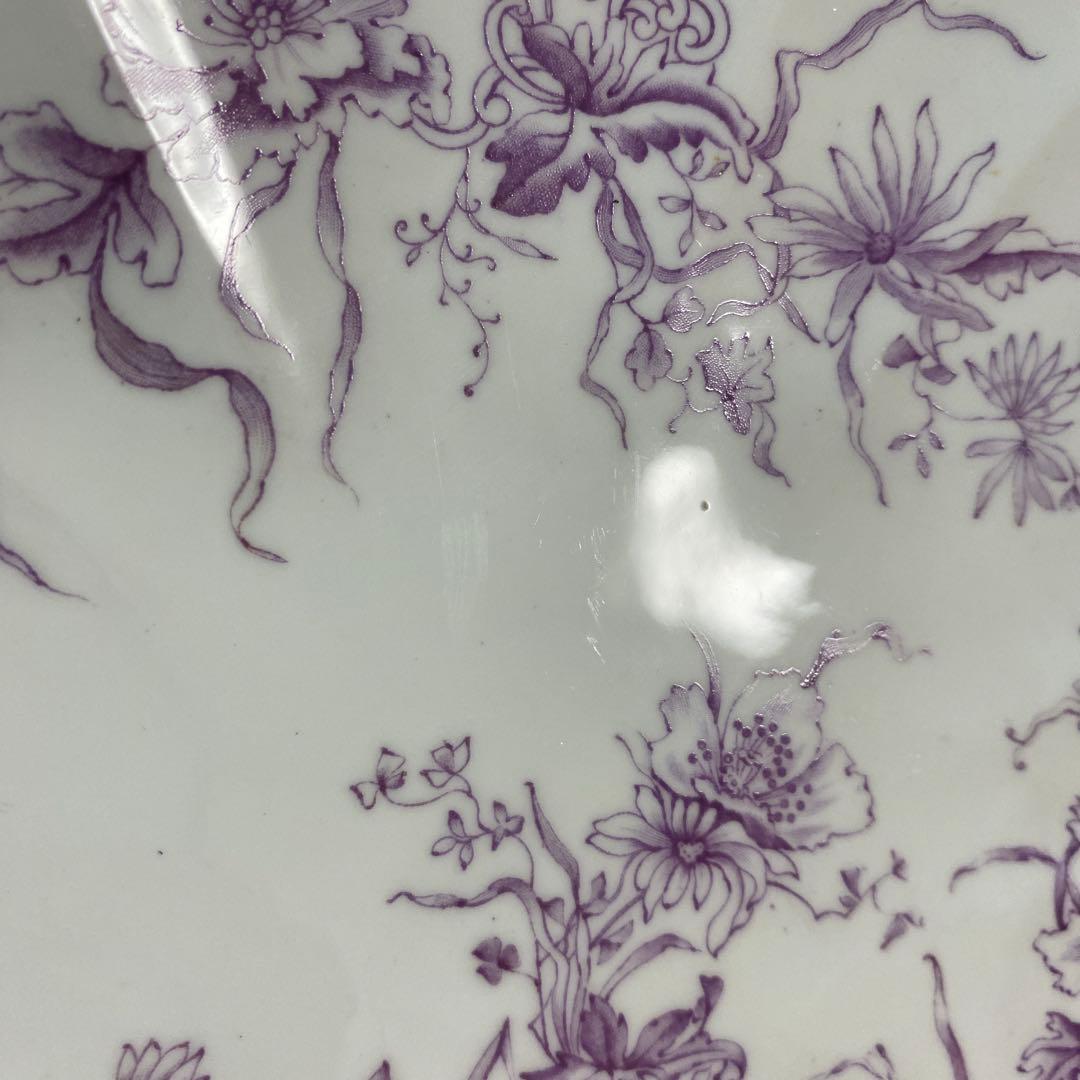 ワイルマン　フォリー　パープル　フラワー　デイジーシェイプ　23cm プレート