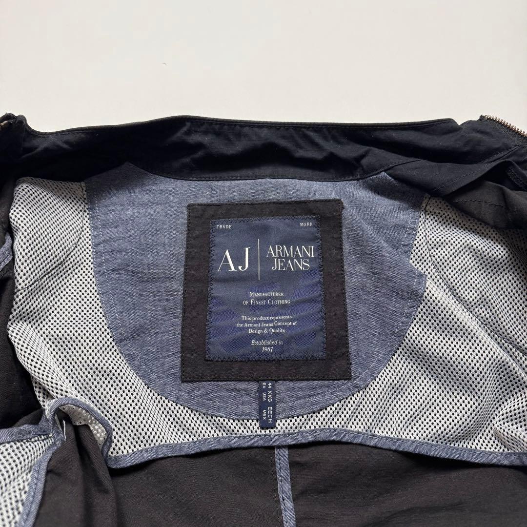 2000s Armani Jeans cotton × leather jkt