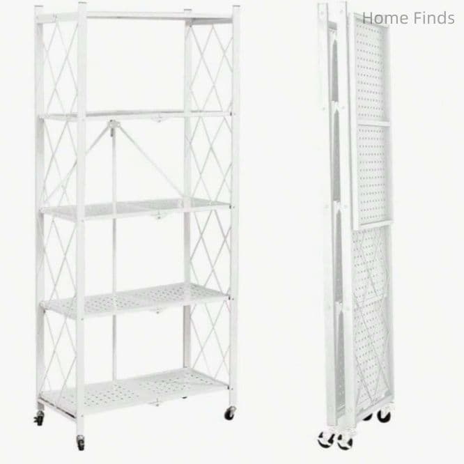 幅 70ステンレス製メタルラック キャスター付き 折りたたみ式 キッチン用2 点