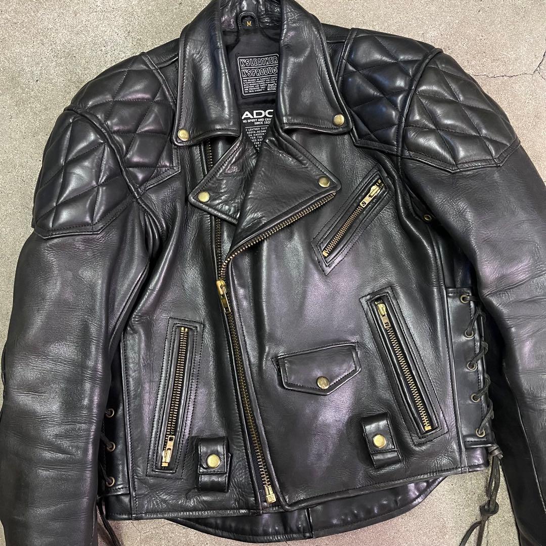 KADOYA カドヤ EVO パデッド ダブルライダースジャケット ブラック M